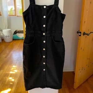 Zara Black Coverall Dress size L.